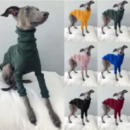 Rompers High Neck Thread Twolegged Pet Dog Clothes Greyhound Whippet Jacket Coat Stretch Turtleneck Pet Pajamas S5XL