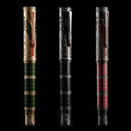 Pens Hongdian D5 Qin Dynasty Series Piston Fountain Pen EF/F Polished Nib Exquisite Retro Calligraphy Writing Engraved Chinese Pen