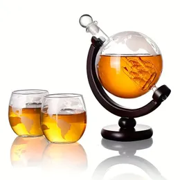 Set of global decanter Whisky bottle wine divider ground spherical Mens Gift Home decor 850ml 240420