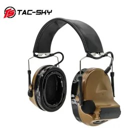 Protetor Tacsky Tactical Comtac II iPSC sem microfone Silicone Humffs Earros de ruído eletrônico cancelamento de proteção auditiva fone de tiro C2