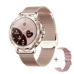 시계 2023 New Smart Watch Women 세련된 스마트 워치 피트니스 스포츠 시계 BT 콜 혈압 산소 숙녀 손목 시계 CF12