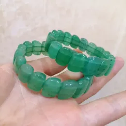 Fios verdes naturais Mão verde esculpida Bracelet Boutique Boutique Jóias Homens e Mulheres Pulseira Verde Esmeralda