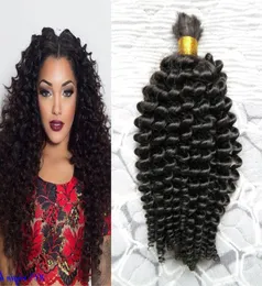 Human kinky curly braiding hair no weft human hair bulk for braiding 100g natural black hair4840965
