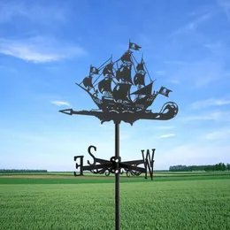 Wind Vane Sail Boat Black Metal Garden Art في الهواء الطلق فن الساحات والمزارع 240411