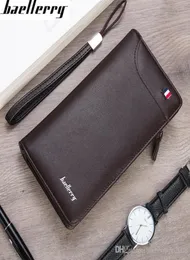 Заводская собственная бренда Men Bag Simple New Mens Long Dlogle Multifunctional Leather Handheld Wallet Retro Wild Business Держать кошелек 217295