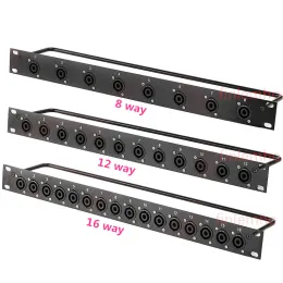 Accessories Rack Patch Panel 8 12 16 Way SpeakOn Chassis Connnector 1U Flight Case Mount For Professional Loudspeaker Audio Cable Male Plug