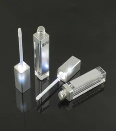 7ml LED 빈 립글로스 튜브 스퀘어 맑은 립글로스 리필 가능한 병 컨테이너 플라스틱 메이크업 포장 거울과 가벼운 DH9570902