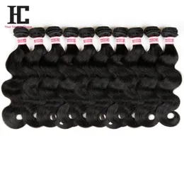 Big 10pcslot Peruvian Vergen Hair Body Wave HC Brasilian Malesia Indiana Human Hair Weaves Remy Hair Body Wave Wefts7892454