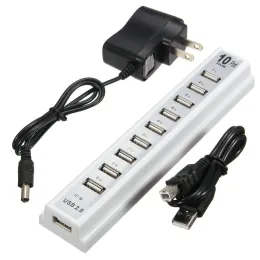 Hubs A57 with 2A power supply 10 port USB2.0 hub hub expander one drag ten 2.0 expansion splitter