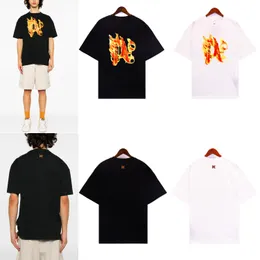 Mens T Shirt Tee Tee Tshirt Designer Designer Koszulka Letnia koszule 230G podwójna przędza Graffiti dym może być noszone do 100 kg klasyczny logo Flame Logo Applique
