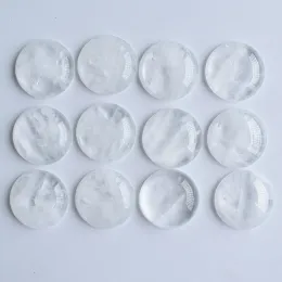 Perline all'ingrosso 20pcs/lotto di buona qualità Crystal Natural White Round Cabochon perline 25 mm per accessori per gioielli che producono spedizione gratuita