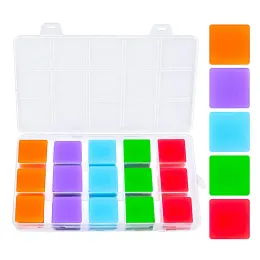 Stitch 90/120PCS 2.5x2.5cm Diamond Painting Glue Clays with Storage Box 5 Colors Glue Clay Wax Mud Tool Set Diamond Painting Accessory