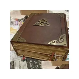 Dekorativa objekt Figurer Charmed Book of Shadows Green Journal er Bunden tom och fodrad 350 sidor Spell Record SPELTBOOK Vinta Dhdvy