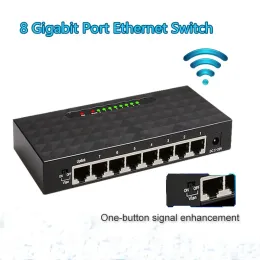 Kontrol 10/100 / 1000Mbps 5/8 Port Gigabit Network Switch Ethernet Akıllı Switcher Yüksek Performanslı Rj45 Hub İnternet Ayırt Cihaz