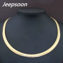 Necklaces 8mm HOT Accessories Wholesale Stainless Steel Jewelry Fashion Romantic Plated gold color Torques Necklaces for women NBJDBUJP