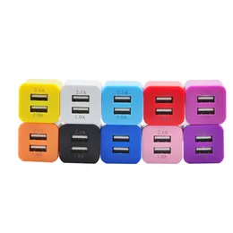 Colorful dual USB mobile phone charger, mobile phone charging head, direct charging, travel charging, universal USB wholesale