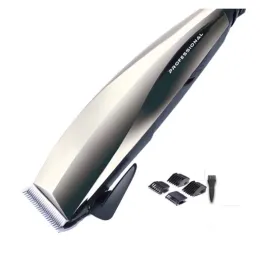 Clippers Professional AC Hair Clipper 조정 가능한 이발소 클리퍼 수염 트리머 헤어 커팅 머신 4 빗을 가진 성인 어린이