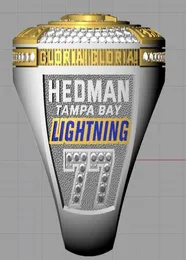 Hedman 2020 Tampa Bay Cup 팀 선박 링 글로리아와 나무 상자 남성 스포츠 팬 기념품 선물 도매 드롭 운송 9451434