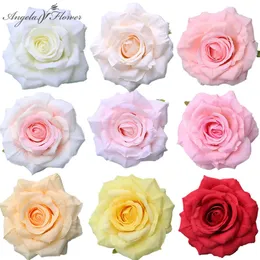 20pcs/ lote 9cm Artificial Silk Rose Flor Heads Flower Flower Wall Ball Material Diy Material Rosa PEONY CASAMENTO 240416