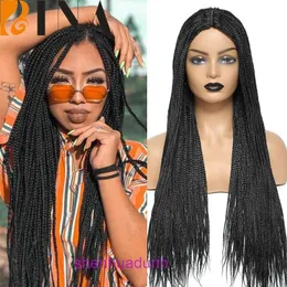 Фабрика розетки моды Wig Hair Online Shop Three Strand Braid Free Long Straight Wig Wig