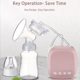 Bombas de mama elétricas de intensificador bilateral com garrafa de leite carregamento USB BPA Free poderoso amamentação de leite otários de leite amamentando