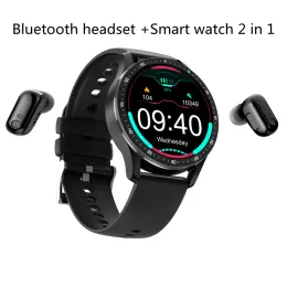 Armbänder Original neuer Smart Watch TWS Bluetooth Headset 2 in 1 Männern Sport Fitness Tracker IP67 Waterdes Herzfrequenz Heart Frequenz Gesundheitsmonitor