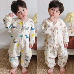 sets New Children's Sleeping Bag Thick Baby Newborn Split Leg Quilted Cotton Bedding Antikick Sleep Sack Boys Girl Onepiece Clothes