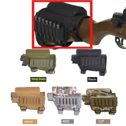 Holsters Tactical Butt Stock Rifle Cheek Rest Pouch Military Gear Nylon Bullet Holder Bag Rest with Ammo Carrier Shell Cartridge Bag