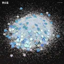 Glitter per unghie 5g/1bag Love Heart/Star Design Holo Mix Mix scintillante sirene Flakie in polvere Polvere di polacco Bzzy12