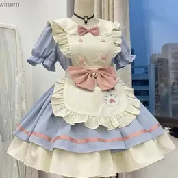 Urban Sexy Dresses 2024 New Fashion Cat Restaurant Sweet Op Short Maid Lolita Dress Apron Japanese Vintage Trend Lolita Sweet Girl Dressl2404