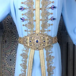 Neovisson Algeriet Högkvalitativ 18K Guldfärgbälte för kvinnor Bröllopsklänning Midjebältekedjan Damens favoritgåva 240423