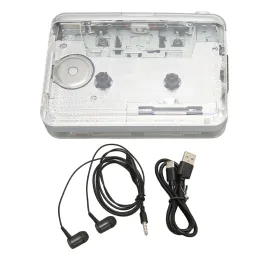 Jogador Cassete portátil Player Multifunction Clear Setreo Sound FM Radio 76108MHz Player Cassette com fone de ouvido de 3,5 mm