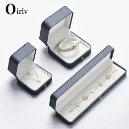 Странды oirlv Bluegray Jewelry Box Кольцо кольцо кольцо кольцо кольцо кольцо браслет для драгоценностей для хранения подарочная коробка для хранения для брака.