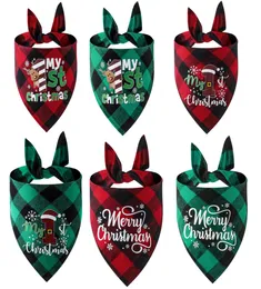 Christmas Dog Bandanas Triangle Bibs Print Pattern Design Xmas Tree Gift Reindeer Stocking Pet Scarf Soft Pet Neckerchief for New 2954787