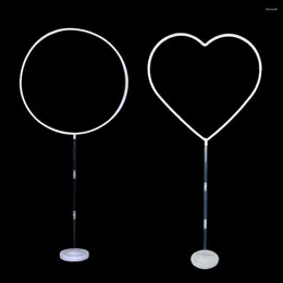 Party Decoration 150/170cm Balloon Stand PVC Plastics Round Ring Heart Shaped Hoop For Birthday Wedding Baby Shower Decor Supplies