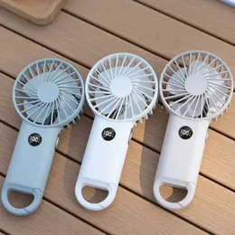 Diğer Aletler Açık Handheld Mini Electric Fan 1200mAH Katlanabilir USB Şarj Fan LED ekran ekran Pille çalışan küçük fan J240423