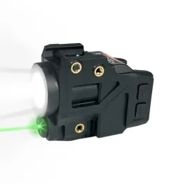 Lampor laserspeed USB -laddningsbara kompakt taktisk grön lasersikt med 550 lumen ficklampa för pistol glock 17 19