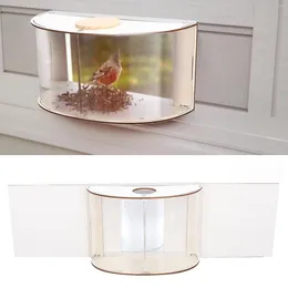 Other Bird Supplies Window Feeder Inside House Rain Proof Adjustable Inlet Stable 180° Clear View Birds For Watching