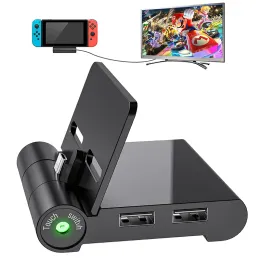 Chargers Nintendo Switch Tv Dock Compatible with Switch Mini Portable Foldable Charger Tv Adapter 1080p Hdmi and 3.0 Usb Play Stand Charg