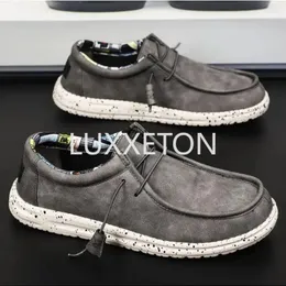 Casual Shoes 2024 European och American Autumn Lefu Breattable Outdoor Low Top Men's Sleeve Lazy Single