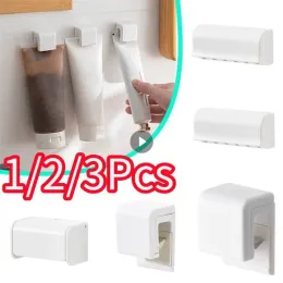 Toothbrush 1/2/3pcs Toothbrush Holder Punchfree Wallmounted Toothpaste Holder Storage Rack Holders Bath Organizer Bathroom Accessories