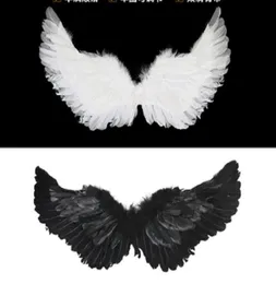 Angel Wing Feather Fairy Wingsare Swallow Design Party Decoration Halloween Christmas Masquerade Carnaval Cos Costumes Props Black3363696