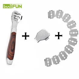 Barbeadores novos pêssegue a lenha de madeira barbeador cuticle cuticle cuticle Remover Rasp Pedicure File Pé