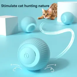 Control Electric Cat Toys Ball Automatyczne toczenia Smart Toys for Cats Interactive Pet Toys Training Self -Inle Toys do gry w pomieszczenia