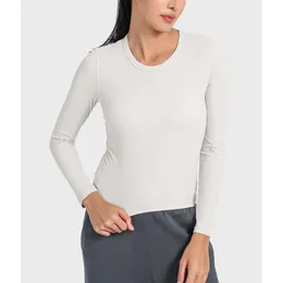 Ll Cytryny Rękawowe Długie koszule 62 Top Fiess Yoga Tee Sports Wear For Women Gym Femme Jersey Mujer Encode