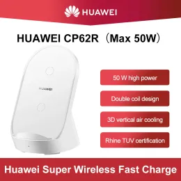 Laddare Huawei Wireless Charger 50W CP62R Supercharge för Huawei Mate 40 Pro Mate 30 Pro P40 Pro iPhone Samsung Original Huawei CP62 R