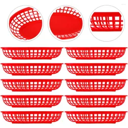 Placas 10 PCs CHIPS Snack Basket Basket para Fruit Housed Housed Picnic Holder Catering Bandeja