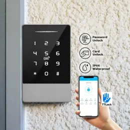 Steuerung von TTLOCK Bluetooth -Tastatur Smart Access Maschine Access Reader für Electric Lock Gate Optionales Fingerabdruck Entsperren