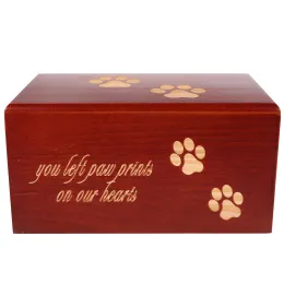 Urnen Holz Kedensake Urn Box Haustier Memorial Urnen Hunde Katze Asche Holzbox Haustier Pfote Personalisierte Bestattungsfunktionenreinigung Urnen Katze Hunde Kinder Kinder