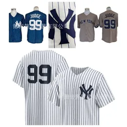 Men Jersey Yankees domare domare broderad baseball